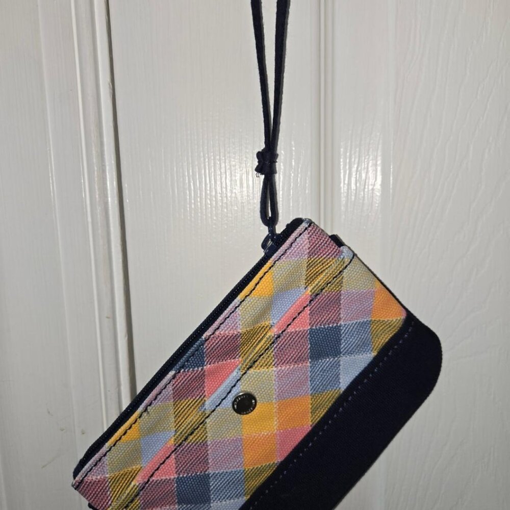 Plaid wristlet